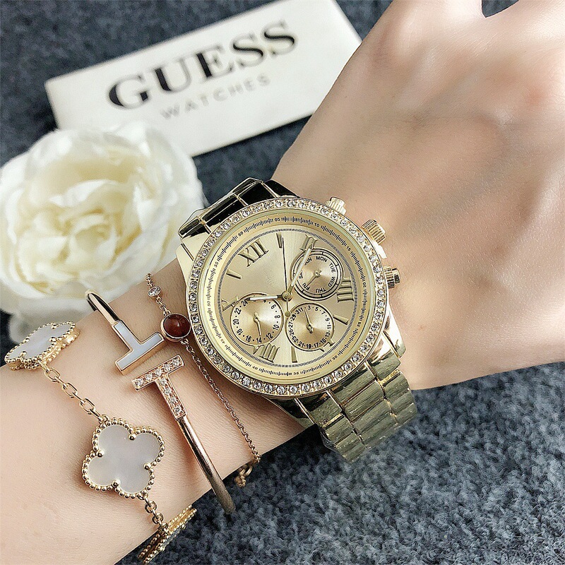 New zircon diamond watch ladies foreign trade cross-border explosions fashion diamond three-eye quartz watch MK watch