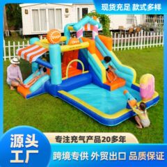 博士豚インフレータブル城子供用城インフレータブル噴水滑り台子供パーティー城インフレータブル城