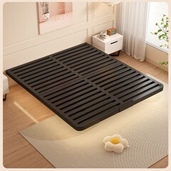 吊り下げ式アイアンベッド家庭用列骨ベッドフレーム小さなアパート賃貸住宅1.5mシングルとダブルベッドベッドサイドなし厚いベッドフレーム