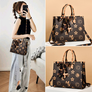 Autumn and Winter ins niche bag large capacity female 2024 new trendy fashionable texture bucket bag broadband messenger bag female