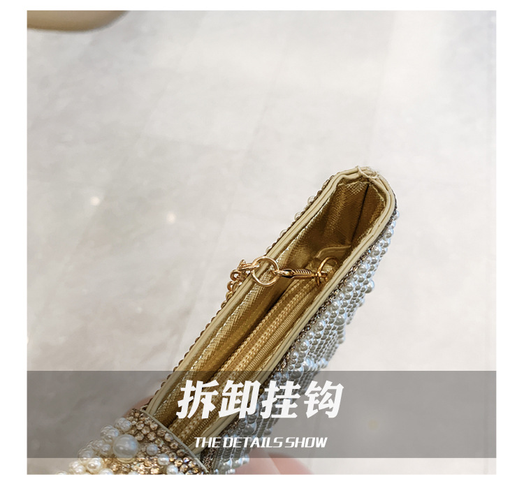 New cross-border European and American retro high-end clutch bag, full diamond single-shoulder crossbody ladies' bag, small bag, socialite dinner bag undefined