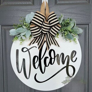 Cross-border Explosions Welcome Welcome House Plate Wooden Crafts Door Tugs Hanging Ornaments Home Pendants