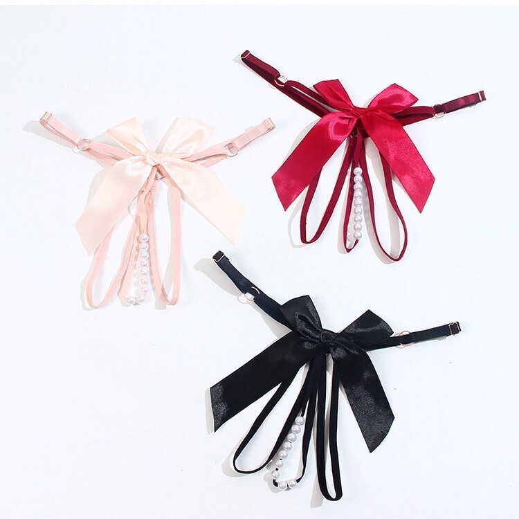 Butterfly element thong women's sexy hot see-through embroidered adjustable low waist temptation Japanese underwear women 3070