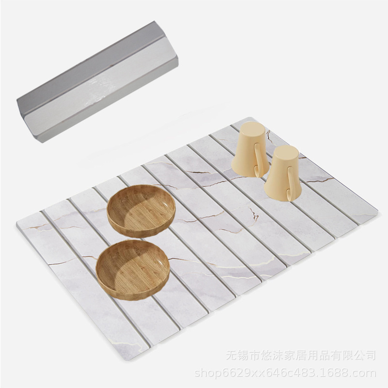 alambre de oro mármol barro de diatomita cocina encimera cojín de drenaje estantería de baño cojín de absorción antideslizante