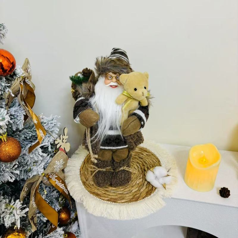 クリスマスサンタクロース生地サンタグレーベストクリスマス人形窓装飾装飾品メーカー卸売|undefined