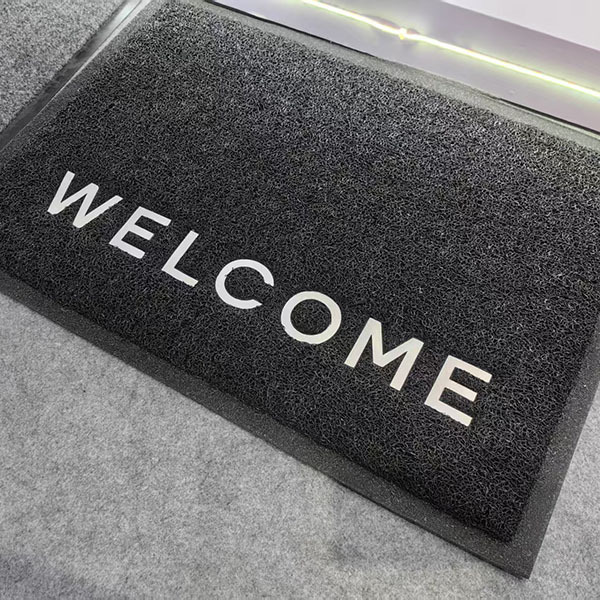 Cross-Border Drop-Shipping Entrance Door Floor Mats Pvc Wire Ring Floor Mats with Printed Logo English Entrance Door Floor Mats