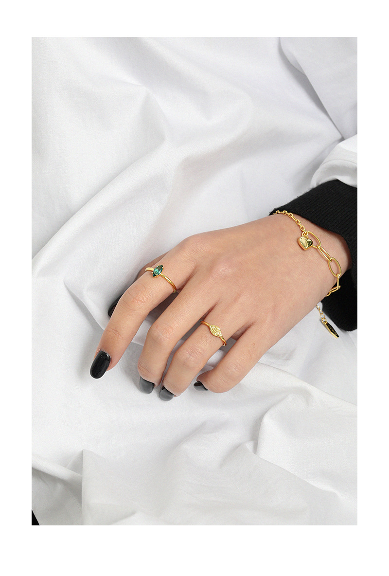 Fashion Devilu0027S Eye Silver Plating Open Ring