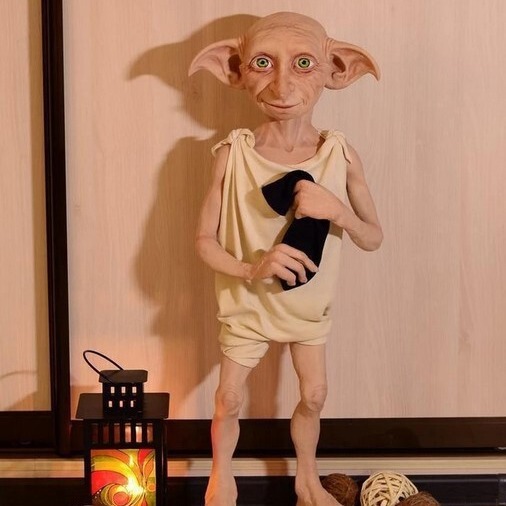 Halloween Elf latex mask Harry Potter Wizarding World Dobby House Elf Resin Ornaments