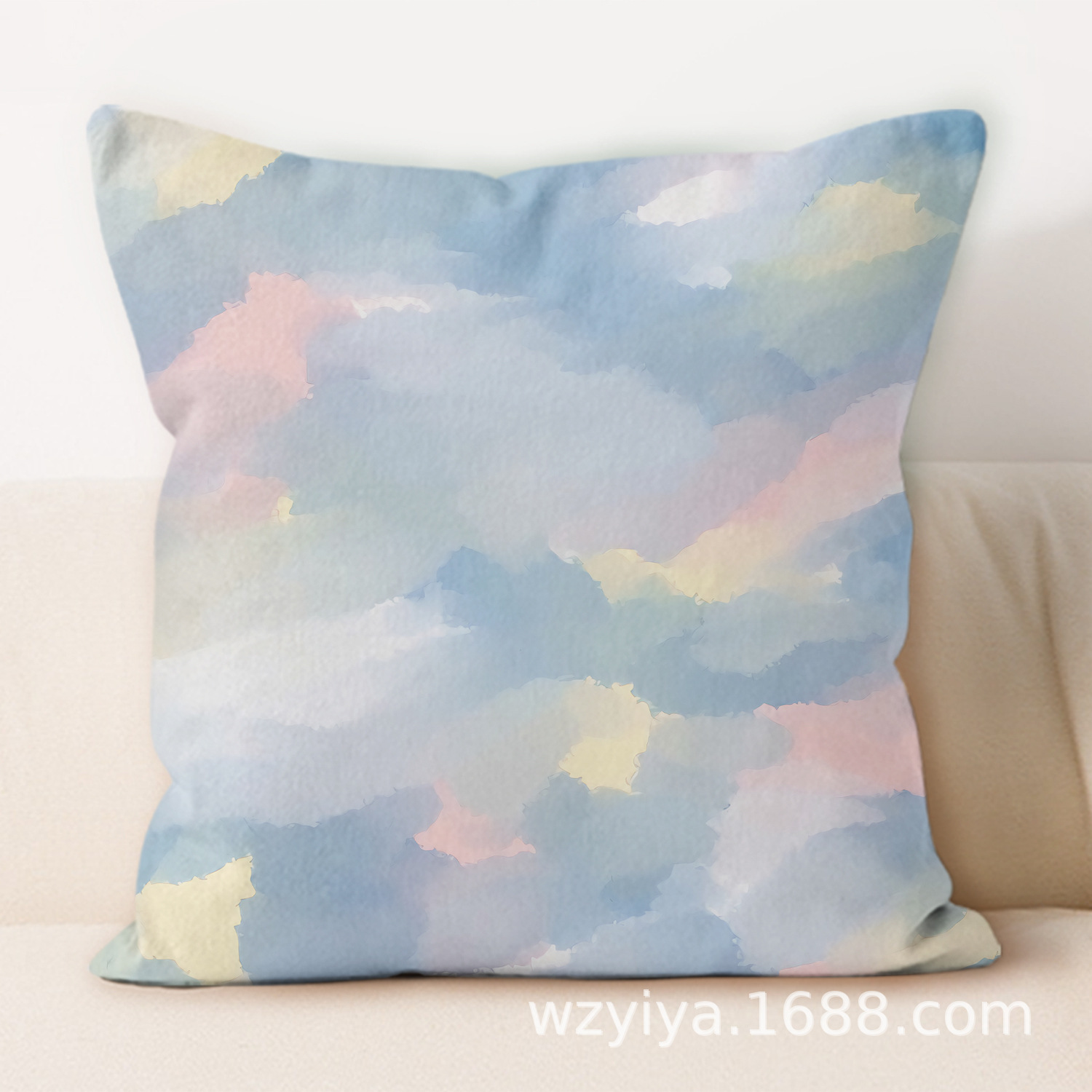 Colores de impresión de almohada de abrazo simple y moderna decoración de sofá de sala de estar almohada de cabecera desmontable cuadrada