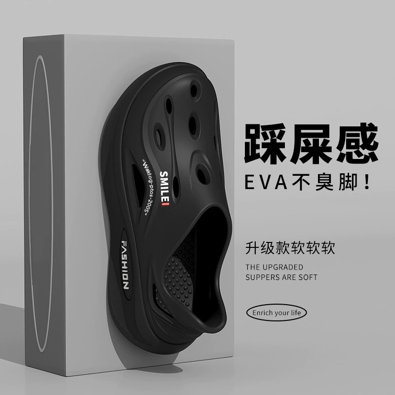 Модные летние новые мужские туфли EVA на толстой подошве, утепленные сабо для дома и улицы, сандалии с закрытым носком, пляжная обувь оптом