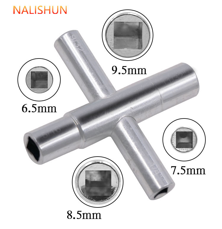 Multifunctional Cross Faucet Wrench Universal Valve Four-Way Adjustment Repair Tool