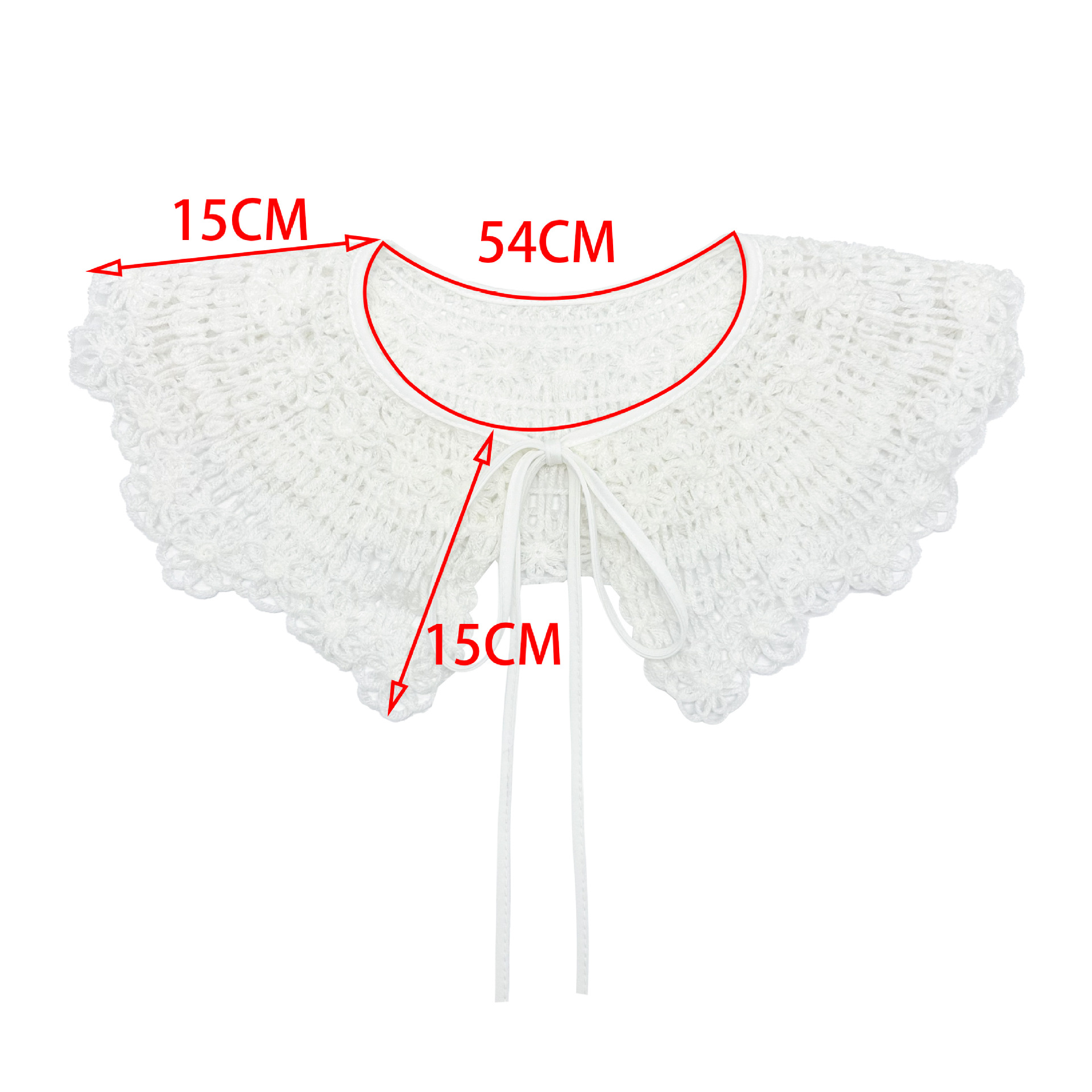 Ventas directas de invierno y otoño lana chalelas de lazos de cuello falso cuentas de clavos huecos vestidos de encaje suéter image 7