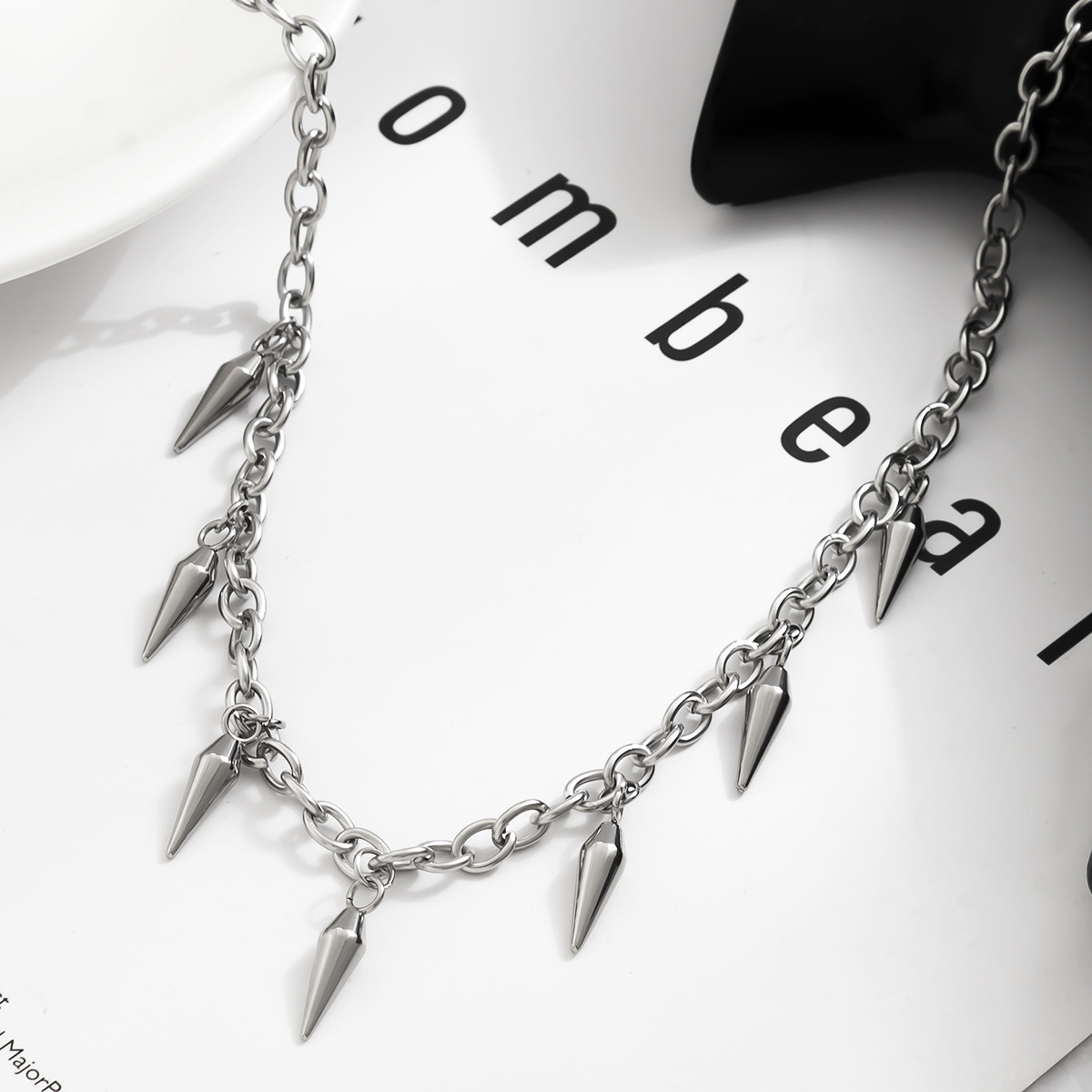 Einfacher Stil Geometrisch Titan Stahl Halskette Polieren Edelstahl Halsketten display picture 6