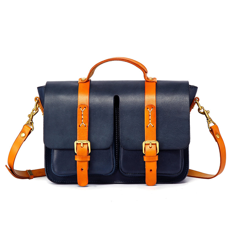 Genuine Leather Women's Crossbody Bag High-End Niche Design Shoulder Bag Large Capacity Business Commuter Handbag Laptop Bag - Thumbnail 7