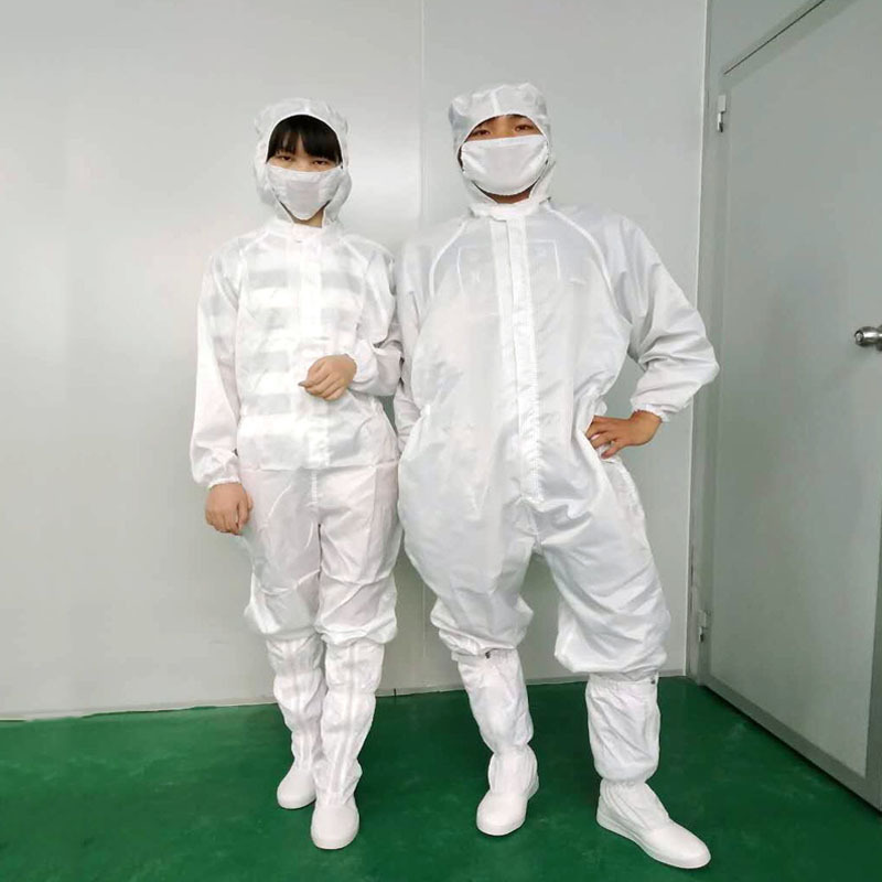防静电工作服连体防尘衣工厂车间无尘全套连脚一体洁净服连帽大褂