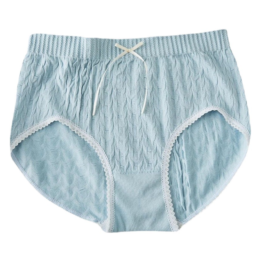 Bragas de mujer con lazo de viento puro dulce, bragas de gran tamaño de alta elasticidad, bragas de cintura media de encaje sin costuras, marea
