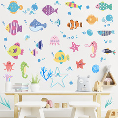 Kids' Room Ocean Fish Decal Swimming Pool Maternity Room Small Sticker European and American Decor Fish Wall Sticker