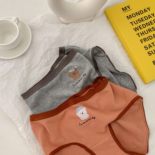 B229 cute fluffy puppy autumn and winter frosted warm girl underwear