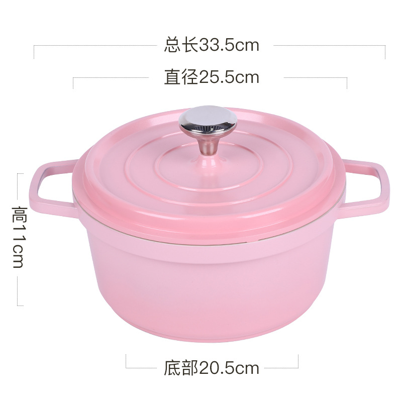 Nuevo tipo transfronterizo multifuncional olla de cocción antiadherente casera doble oreja antiepiloto estufa electromagnética estufa de gas olla general