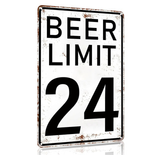 24 Bottles of Beer Limited Edition Tin Painting American Humor Bar Decoration Sign Beer Limit 24 Funny Wall Decoration