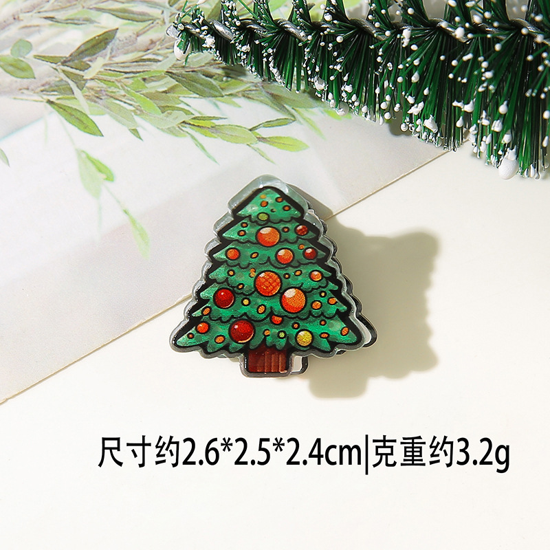 闪闪姑娘新款圣诞节日格林奇绿怪发夹圣诞老人姜饼人雪人麋鹿抓夹|undefined