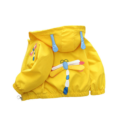 Children's clothing and girls' jackets 2024 new spring and autumn children's fashionable spring clothing for children and middle-aged children fashion thin hooded windbreaker