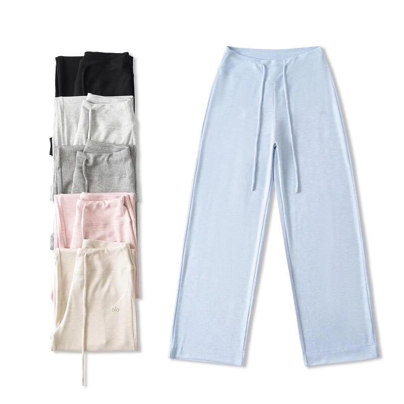 American Wide Waist Wide Leg Pants Women's 2025 Spring New Loose Casual High Waist Dosing Straight Slimming Sports Pants