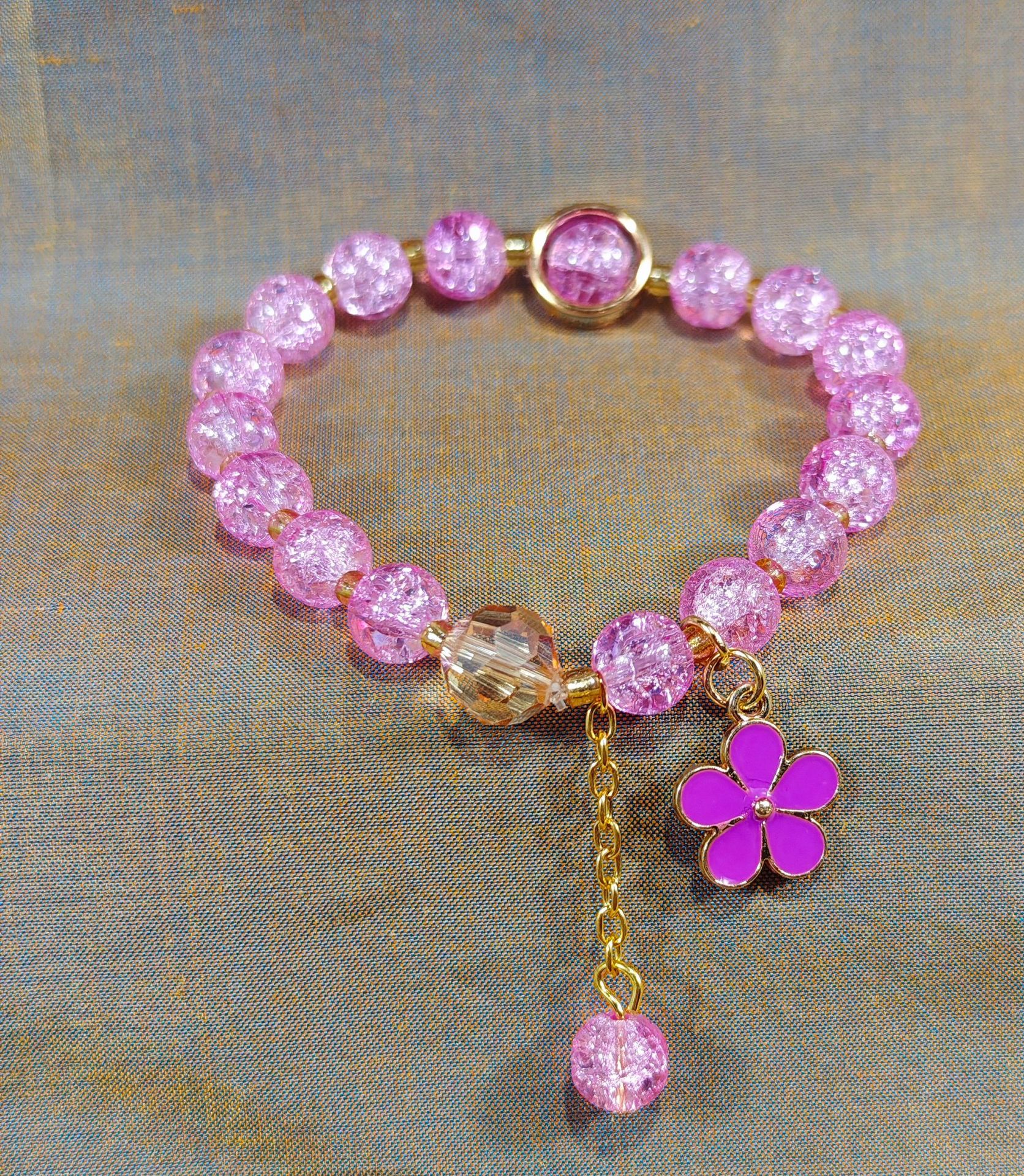 Las celebridades de Internet retro transfronterizas suelen ser todo-fósforo pulsera elástica de estilo ins simple pulsera de moda de lujo ligero, joyería de temperamento