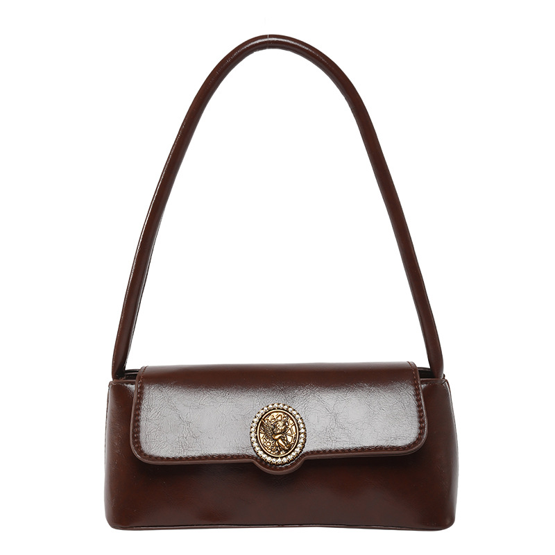 Este año, bolsas de brazo de moda populares 2025, bolsas de hombro de mujer retro de gran capacidad, bolsas de tendencia de estilo extranjero, bolsas pequeñas