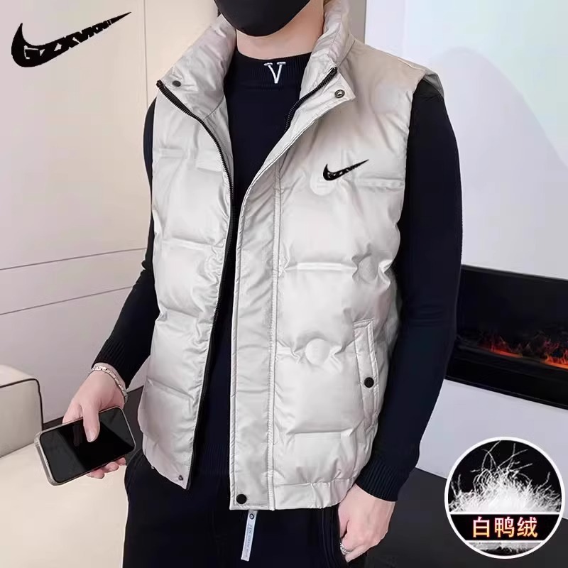 브랜드 다운 조끼 소년 가을과 겨울 캐주얼 솔리드 컬러 따뜻한 조끼 청소년 칼라 올 매치 방풍 재킷