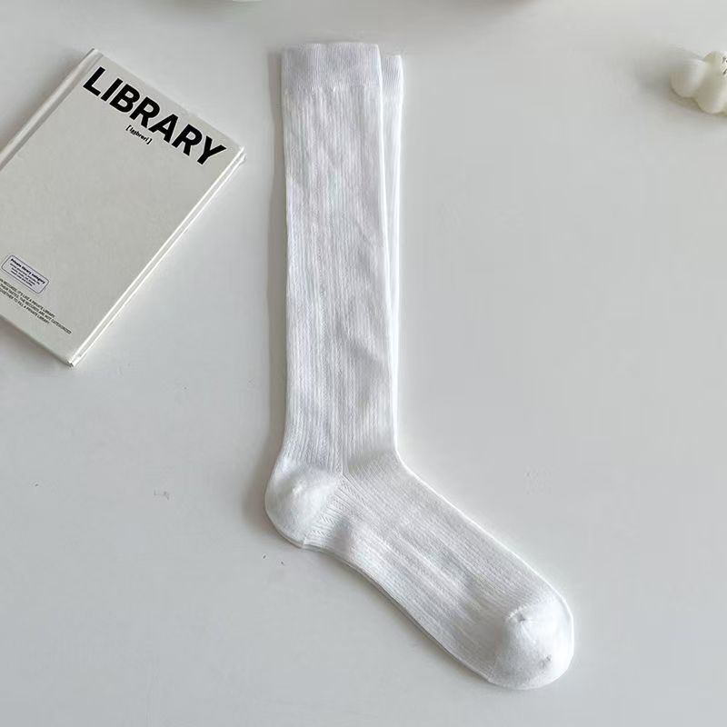 女性用夏用薄手綿ソックス、純綿ストッキング、ふくらはぎソックス、メッシュ中空パイルソックス、ストッキング、韓国風|undefined