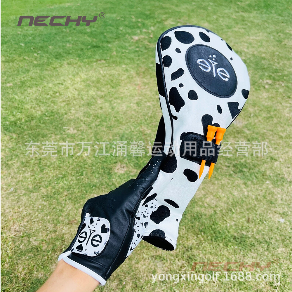 소설 바느질 골프 장갑 수입 양가죽 골프 장갑 및 스틱 커버 세트