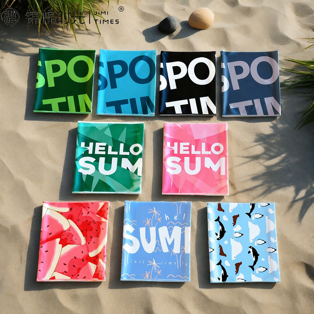 Toalla deportiva estampada con efecto frío, toalla refrescante de verano que absorbe el sudor y se seca rápidamente, toalla refrescante para correr y bádminton image 2