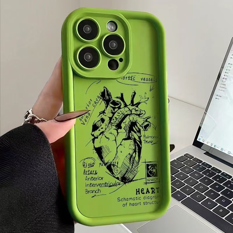 Funda para teléfono móvil iphone16promax para corazón Apple 15 anti-caída 14 estilo europeo y americano 13 personalidad 12 nuevo 11