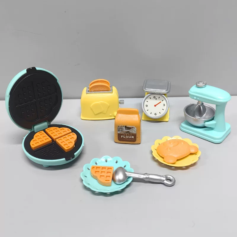 Семейный кукольный домик, игрушка, игра с маленькой едой, мебель с аксессуарами, хлеб
