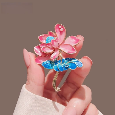 Yaxa sancaqları Dropping Lotus Brooch Women's Exquisite