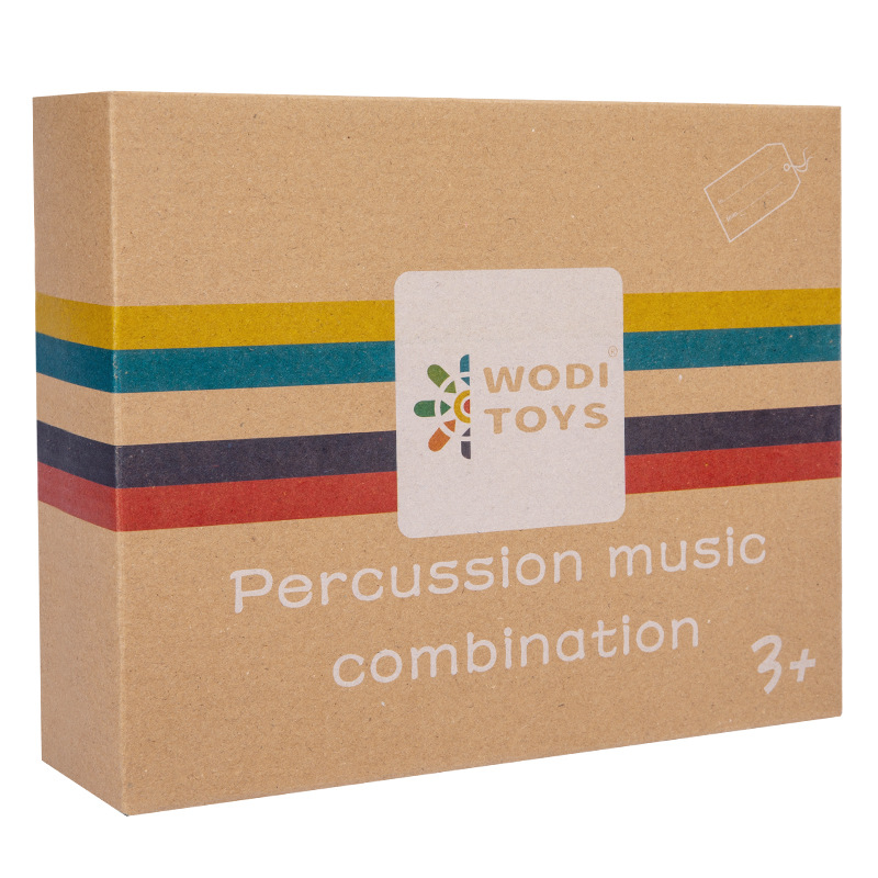 Niños de madera Orff multifunción instrumento de percusión bebé iluminación tambor música plataforma de juguete educativo