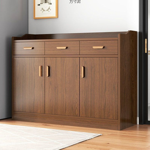 2025 New Sideboard Modern Minimalist Glass Top Tea Cabinet Three-Drawer Storage Cabinet for Home Dining Room Storage
