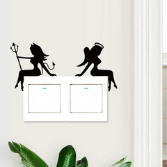 Foreign Trade Creative Devil Children's Bedroom Bathroom Switch Sticker Home Decor Wall Sticker Self Adhesive Wholesale Cross-border