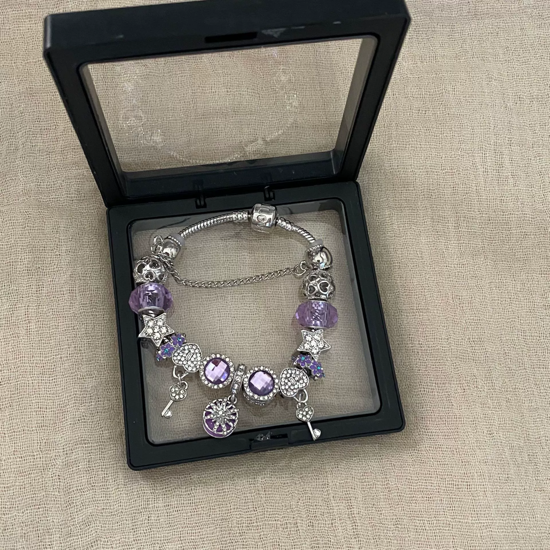 Подвеска с аметистом, бисер bracelet, ювелирные изделия, стиль light luxury