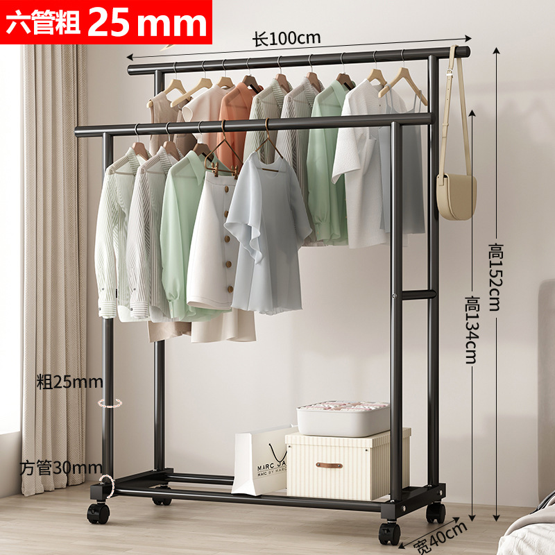 이중 극 1.0 m-검정 [25 라운드 두께] + 휠