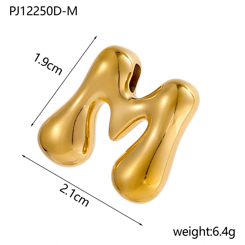 6g Weight Pendant Jewelry Making Type DIY Ornament Accessories Classification 1 Piece Quantity 304 Stainless Steel Material Letter Pattern All Seasons Season Plating Design Classic Style Style 1 Piece 304 Stainless Steel Letter Pendant DIY Ornament Accessories 14