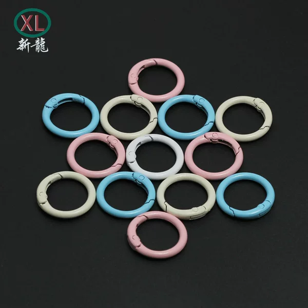Colorful Spring Ring Metal Open Circle Clip Jewelry Spring Buckle Keychain Jewelry Accessories Spring Ring Wholesale