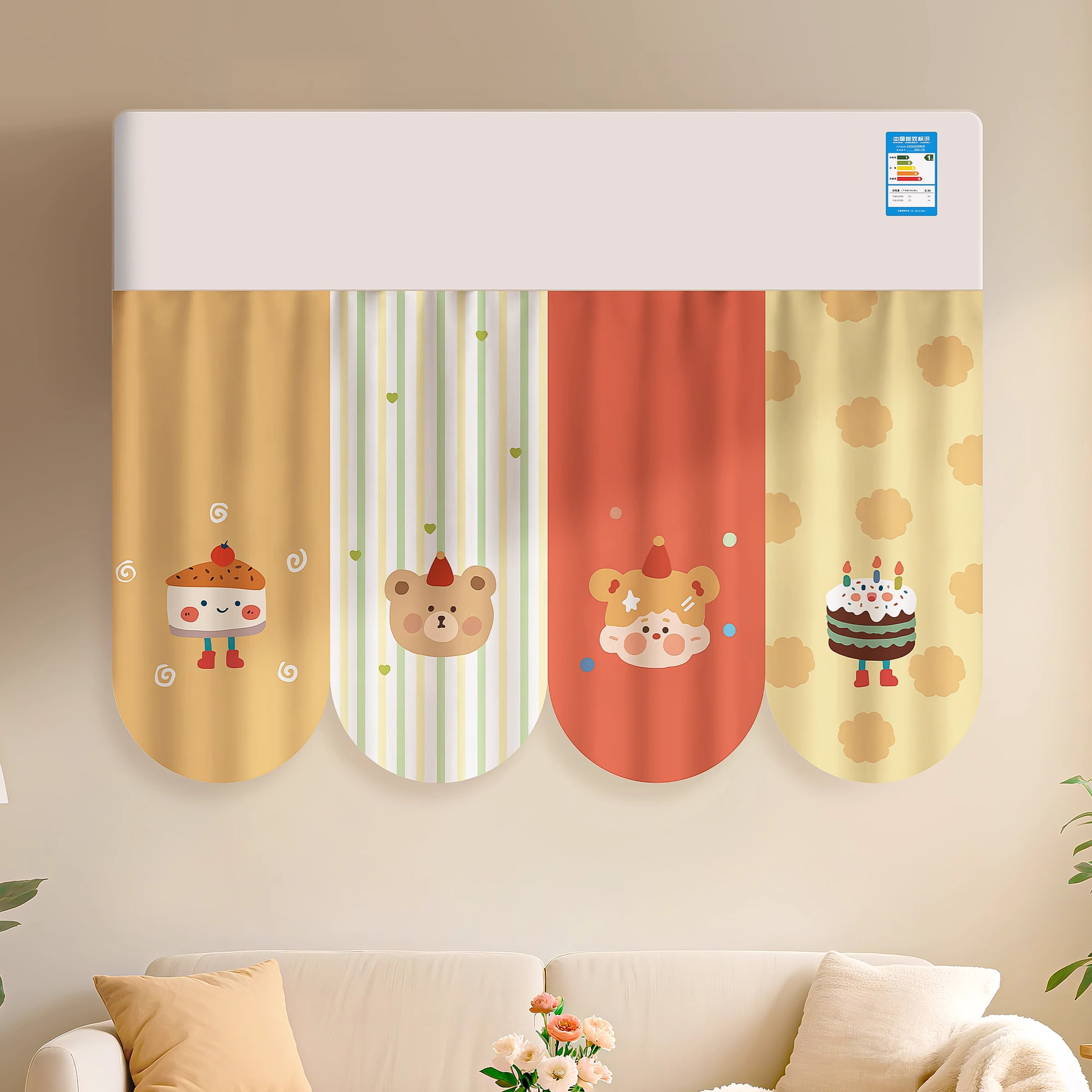 Cortina de parabrisas de aire acondicionado 2025 nueva forma especial anti-soplado directo, salida de aire, parabrisas, dormitorio, confinamiento, artefacto a prueba de viento