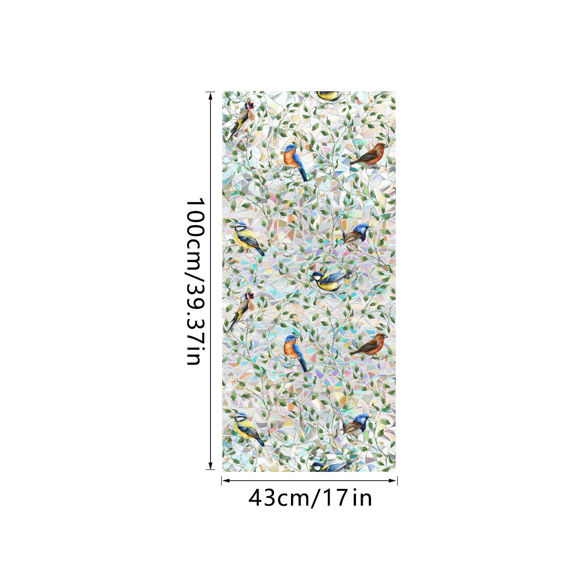 140g Weight Glass paster Home Textiles & Decor Type PVC Material Leaf Pattern Casual, Pastoral Style Casual Pastoral Leaf PVC Glass Paster Wall Art 159