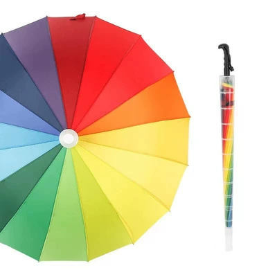 Rainbow big umbrella for princess, wholesale, Birthday gift, sun protection