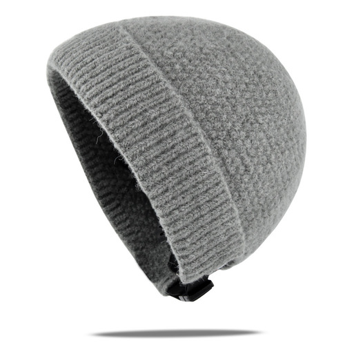 冬款毛线帽子秋冬针织帽弹力调节带毛线帽保暖系时尚帽