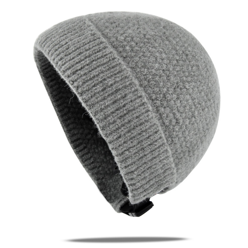 Winter Wool Hat Autumn and Winter Knitted Hat Elastic Adjustment with Wool Hat Warm Fashion Hat