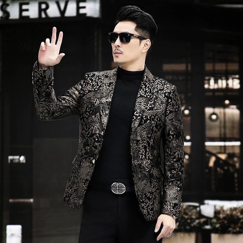 Демисезонный элитный костюм, модная куртка, slim fit