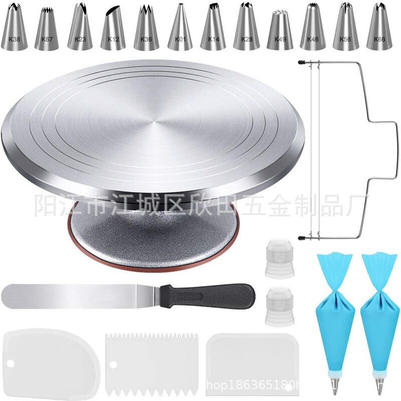 Amazon 51 piezas de aleación de aluminio torreta torreta de acero inoxidable raspador boquilla de enmarcado de crema